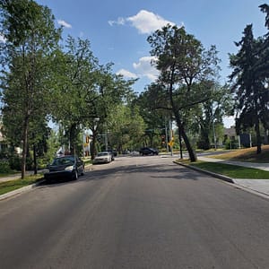 newly paved main road leading to residential area
